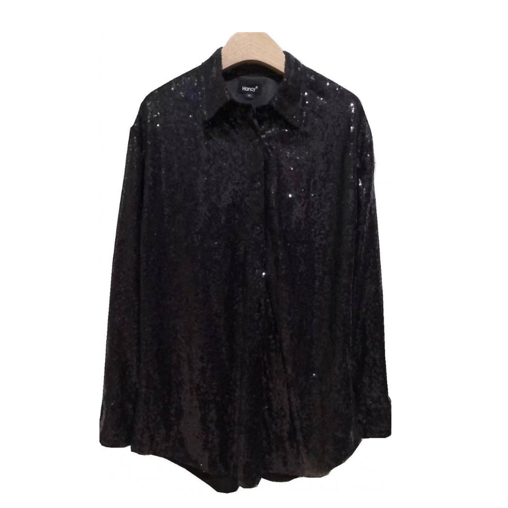 
                  
                    Button Down Sequin Blouse
                  
                