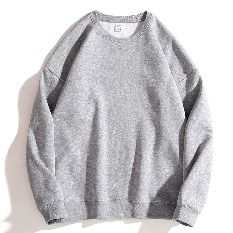 Solid Long Sleeve Crew Neck Sweatshirt