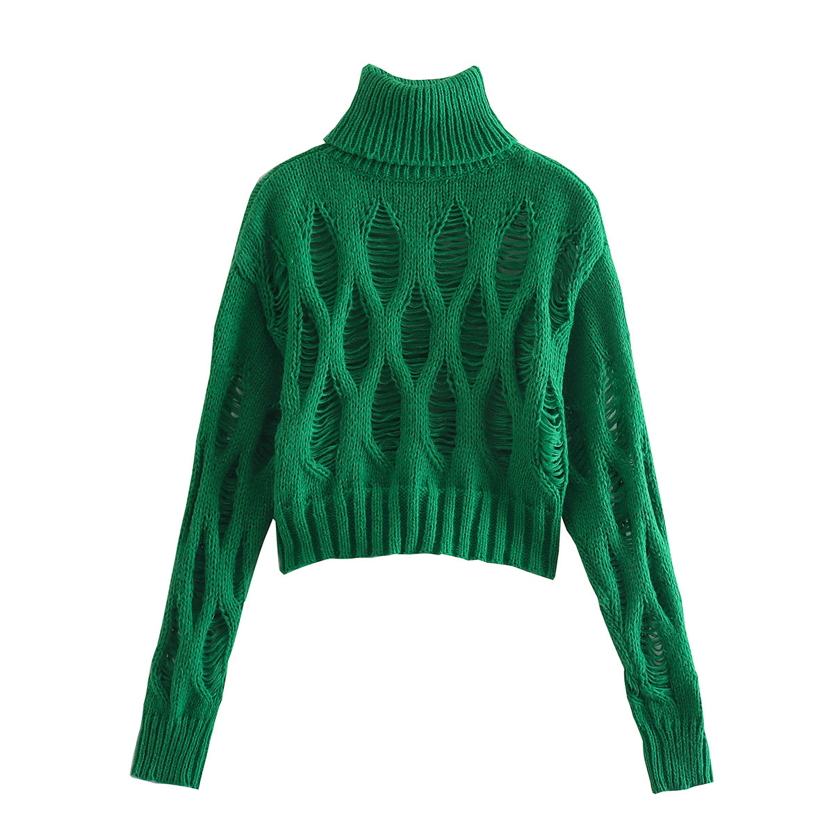 Chunky Turtleneck Cropped Sweater