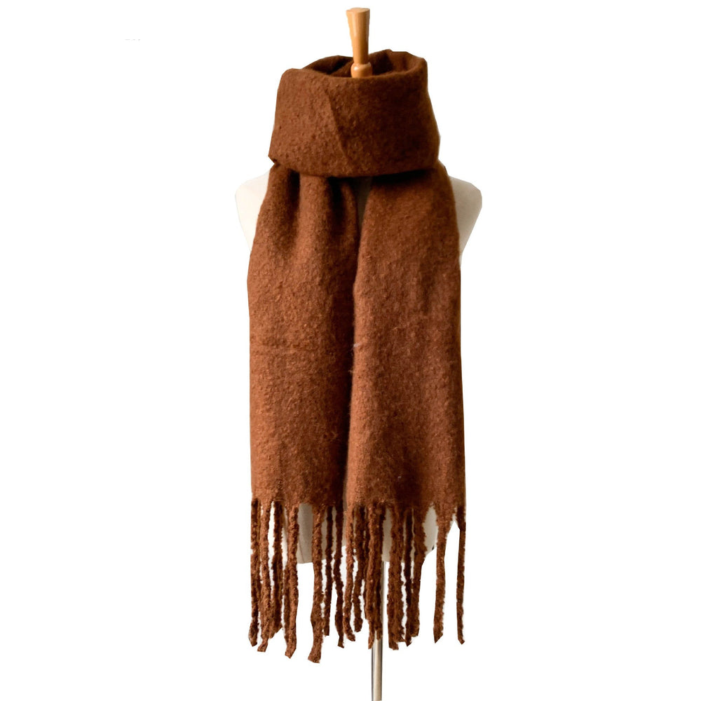 
                      
                        Fringed Wide Knit Scarf
                      
                    