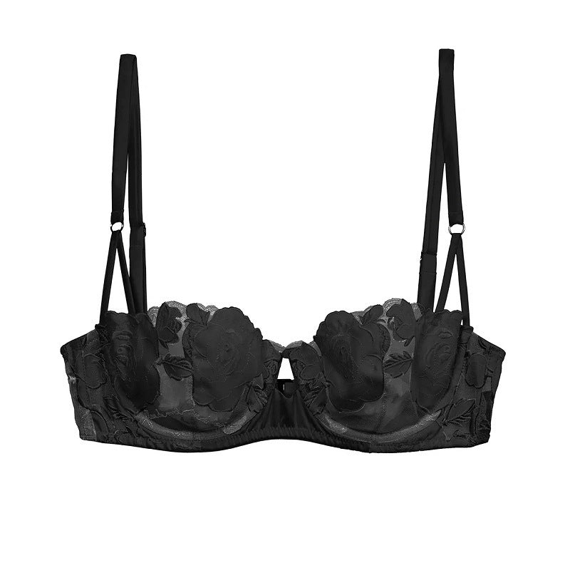 Embroidered Balconette Underwire Bra