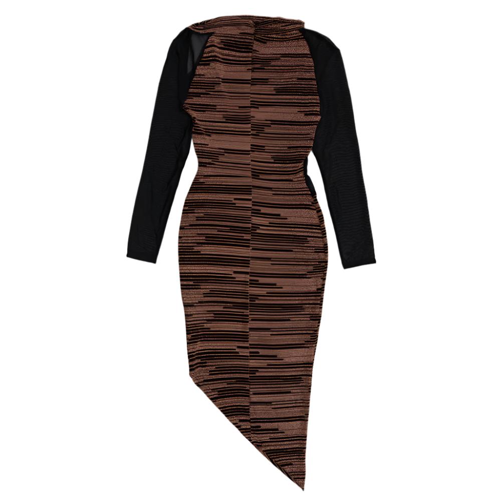 Asymmetric Cut Out Print Bodycon Dress