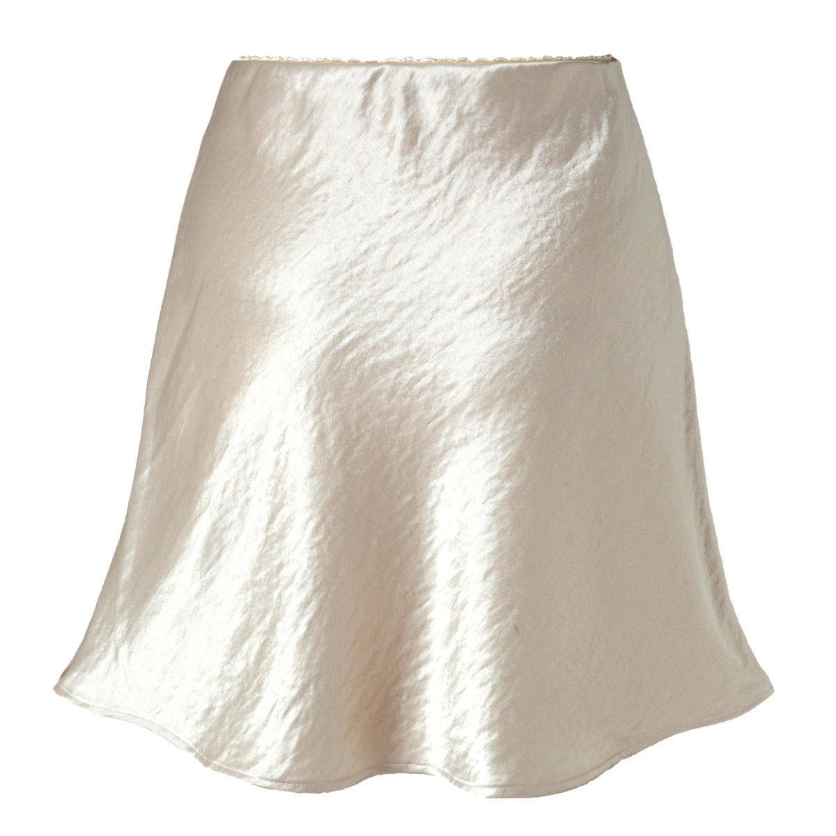 Satin Bell Shape Mini Skirt