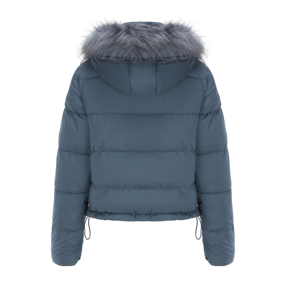 
                      
                        Long Sleeve Fur Trim Hood Puffer Coat
                      
                    