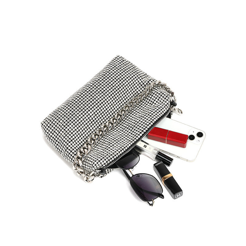 
                  
                    Rhinestone and Chain Evening Bag
                  
                