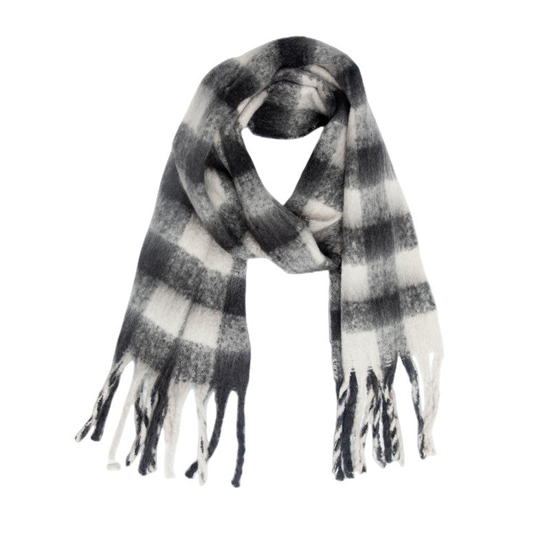 
                  
                    Gingham Fringe Scarf
                  
                