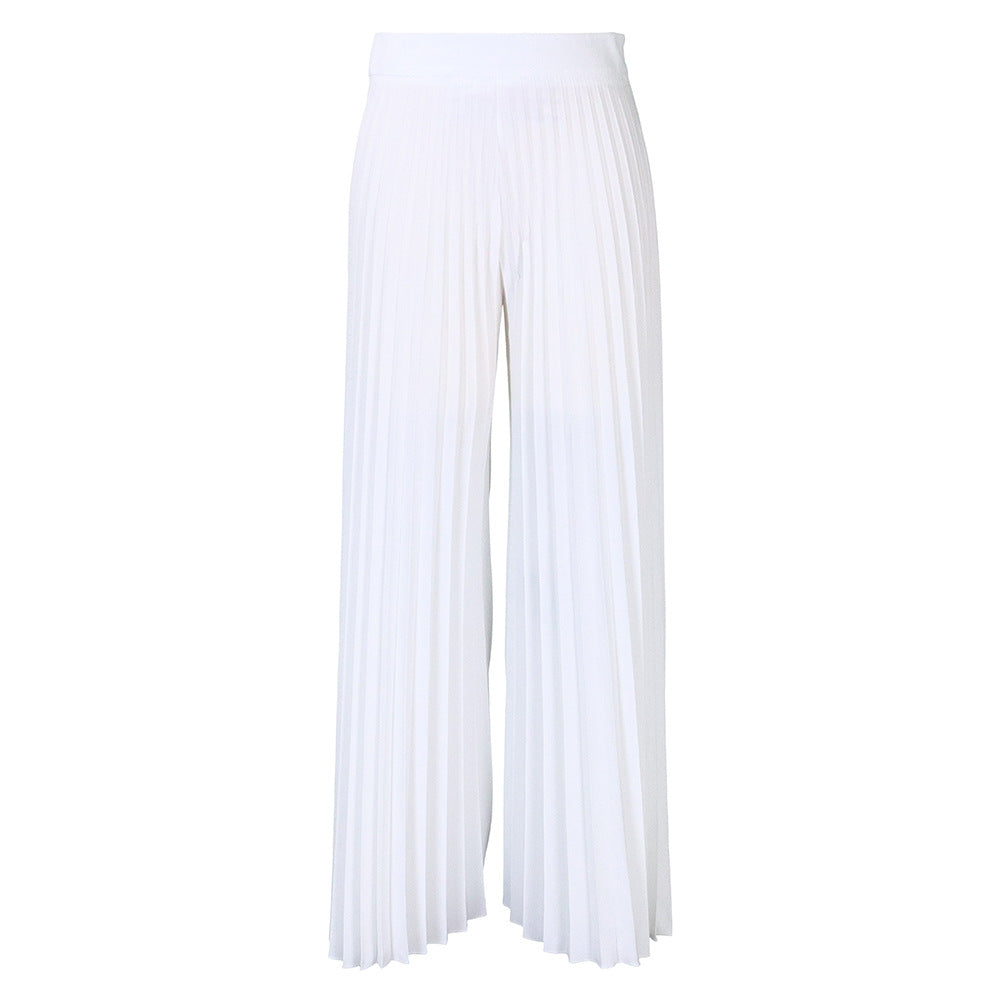 
                      
                        Wide Leg Pleated Pants
                      
                    