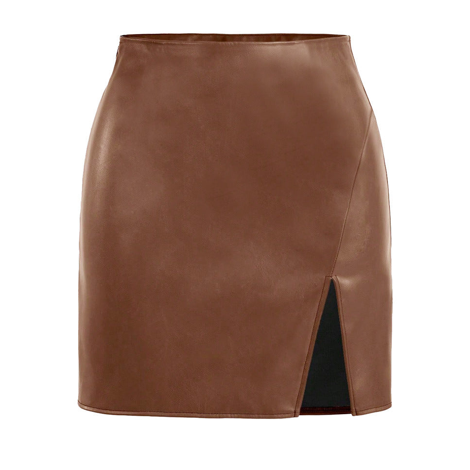 
                      
                        Side Slit High Waist Mini Skirt
                      
                    