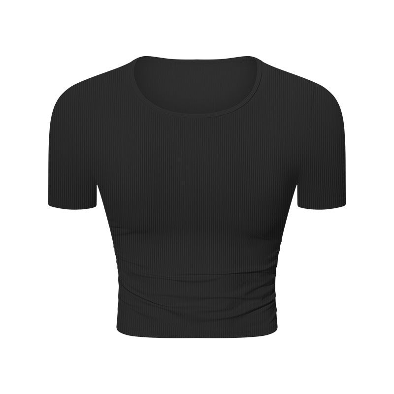 
                      
                        Ruched Side Short Sleeve Yoga Top
                      
                    