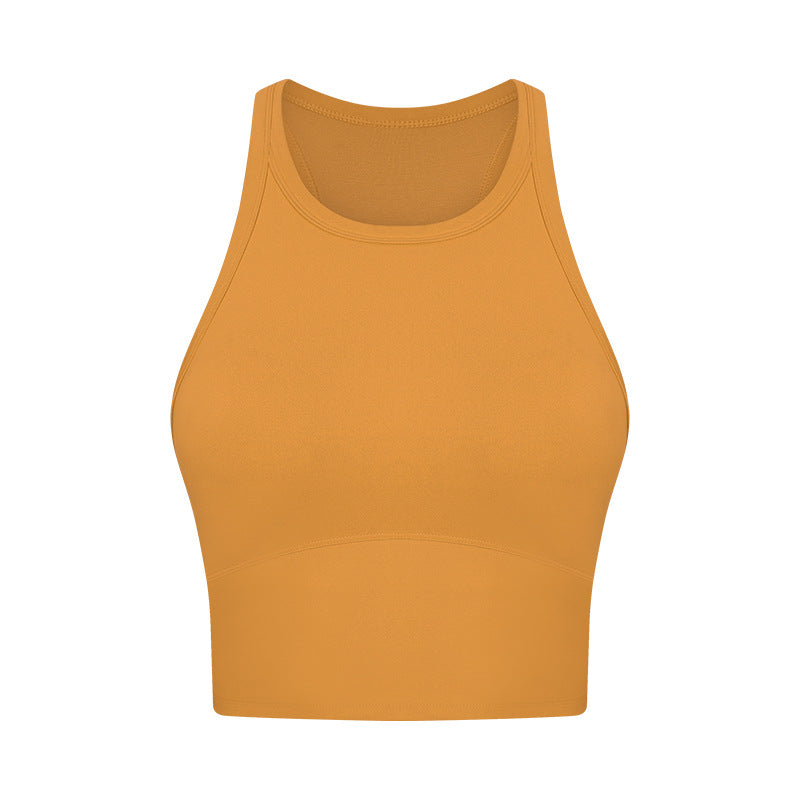 
                  
                    High Neckline Razor Back Work Out Tank
                  
                