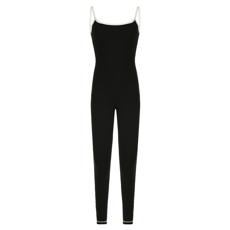 
                      
                        Contrast Trim Spaghetti Strap Jumpsuit
                      
                    