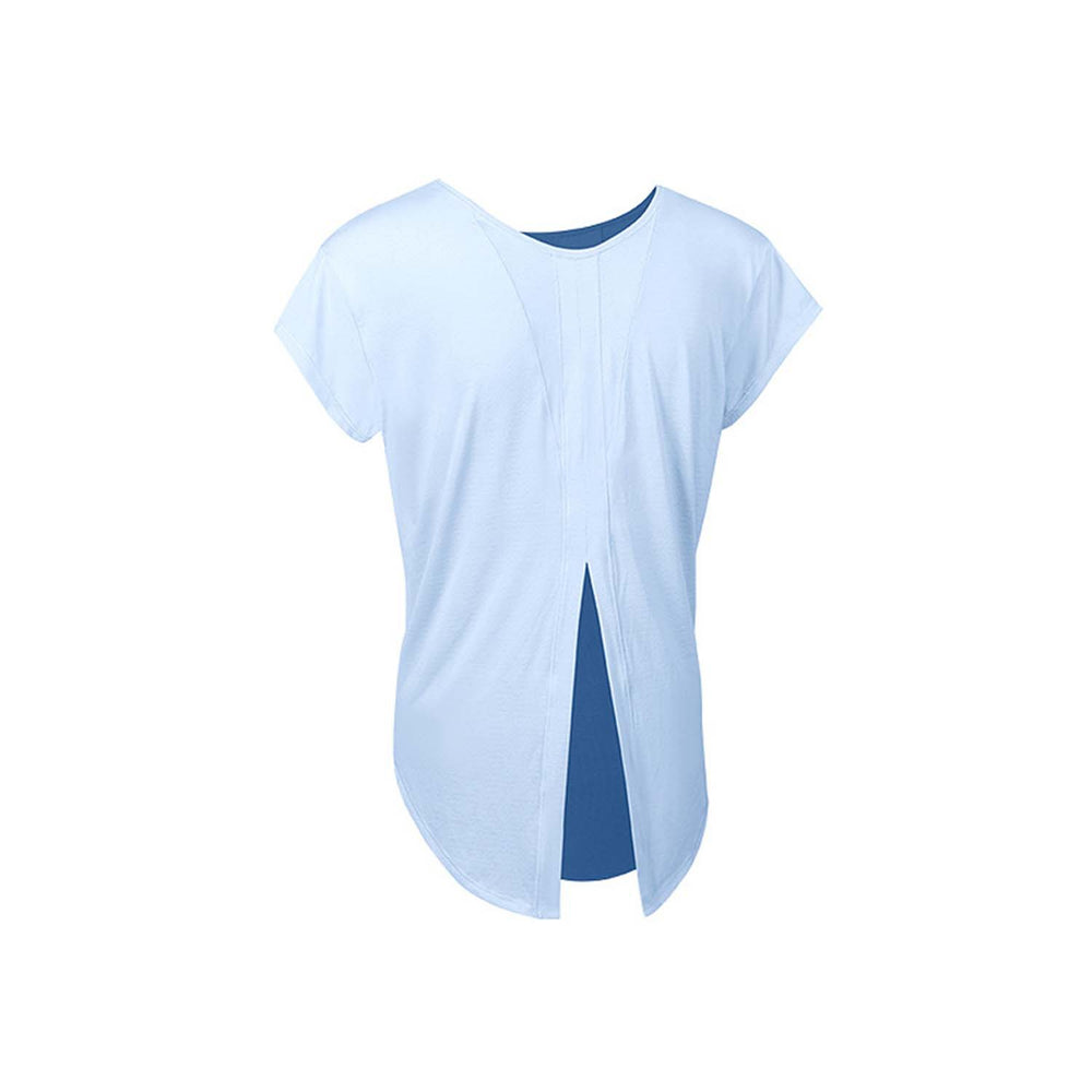 
                      
                        Short Sleeve Open Back Yoga Tee
                      
                    