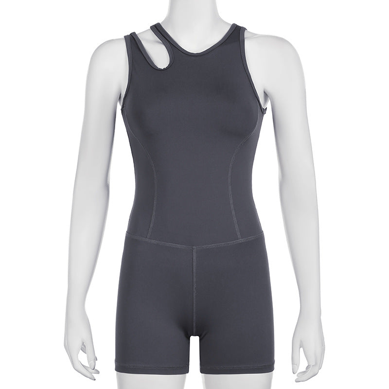 
                  
                    Slit Strap Quick Dry Sporty Romper
                  
                