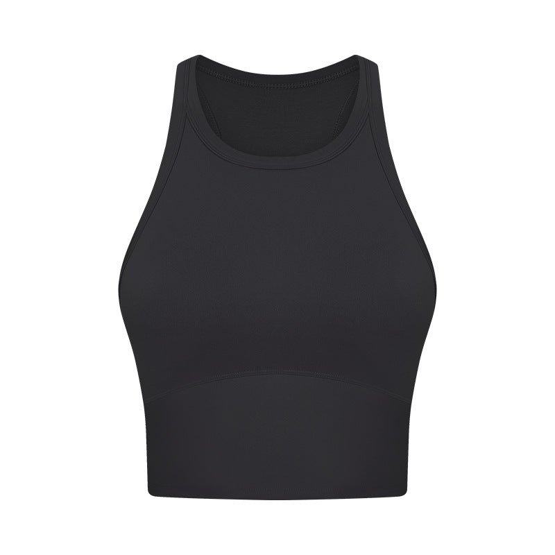 
                  
                    High Neckline Razor Back Work Out Tank
                  
                