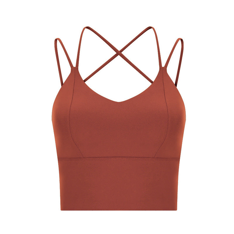 Double Strap Cross Back Sports Bra