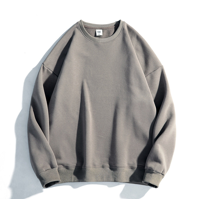 Solid Long Sleeve Crew Neck Sweatshirt