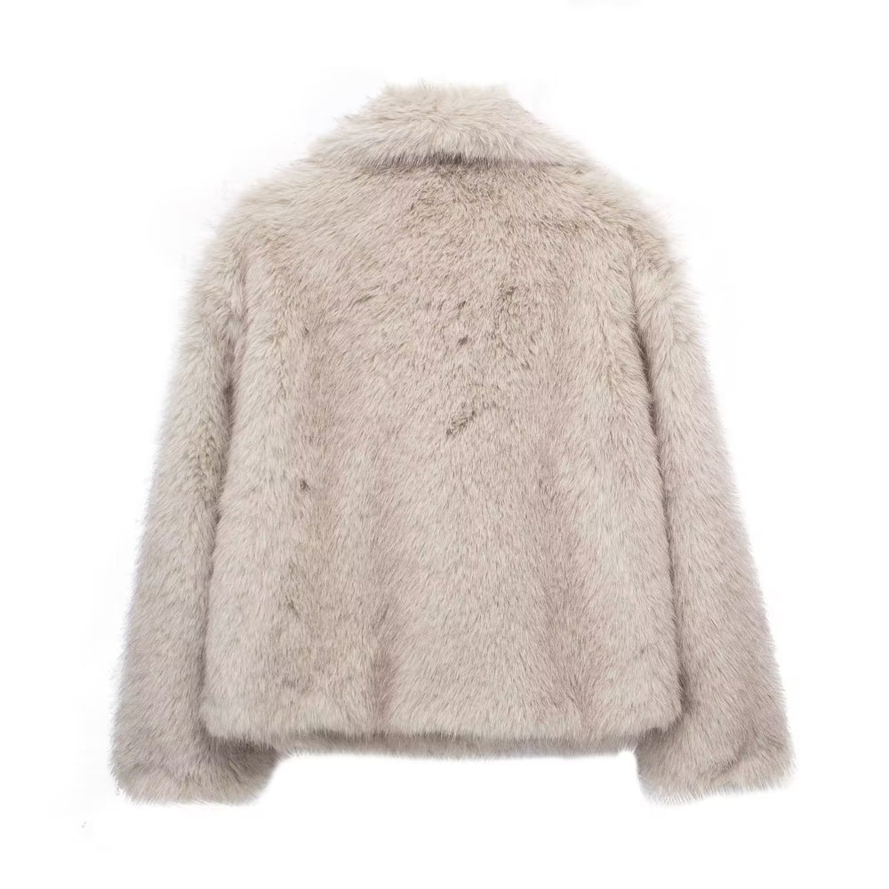 
                      
                        Faux Fur Loose Fitted Fur Jacket
                      
                    