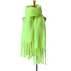 Fringed Wide Knit Scarf