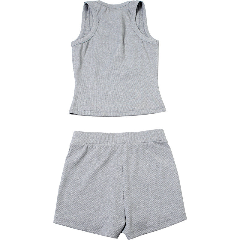 
                      
                        Crew Neck Tank Top and Matching Shorts Set
                      
                    