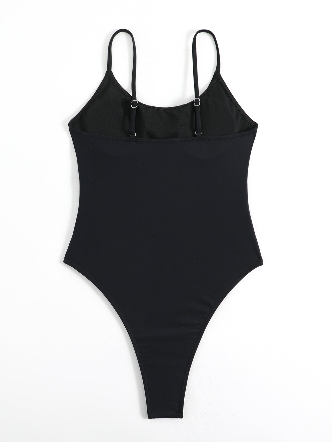 Mesh Panel Spaghetti Strap Swimsuit