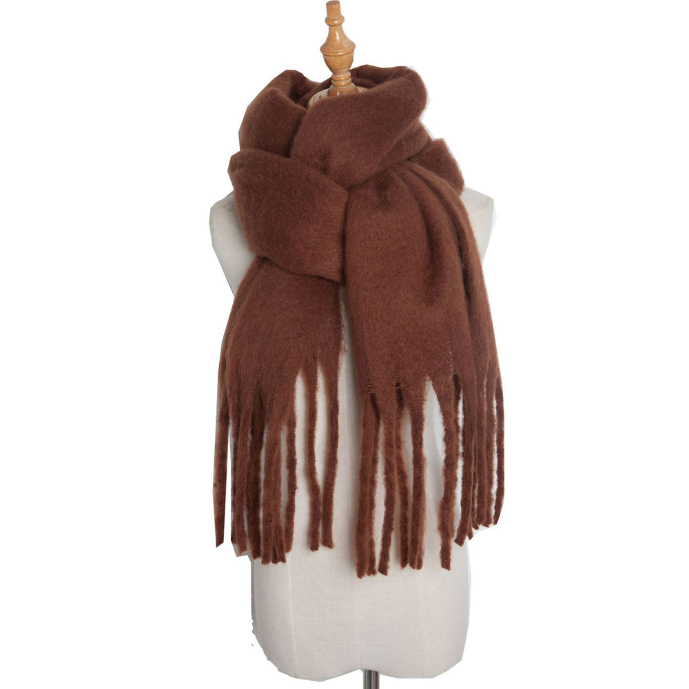 
                      
                        Fringe Trim Wide Knit Scarf
                      
                    