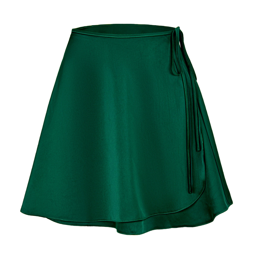 
                  
                    Tied Waist Satin Skater Skirt
                  
                