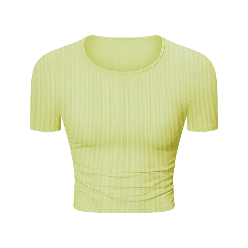 
                      
                        Ruched Side Short Sleeve Yoga Top
                      
                    