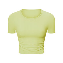  Ruched Side Short Sleeve Yoga Top