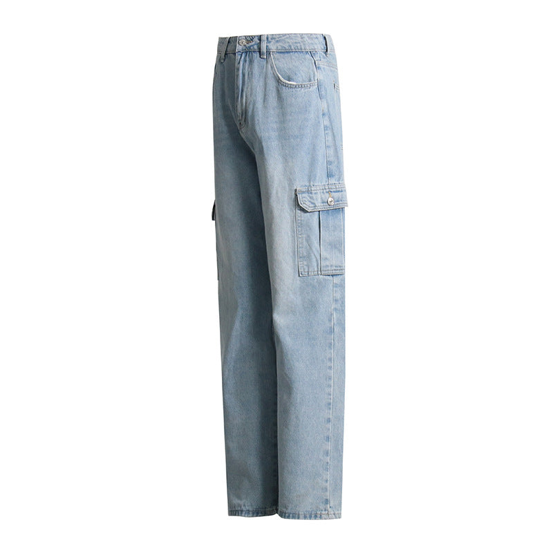 
                      
                        Side Pocket High Waist Light Wash Jeans
                      
                    