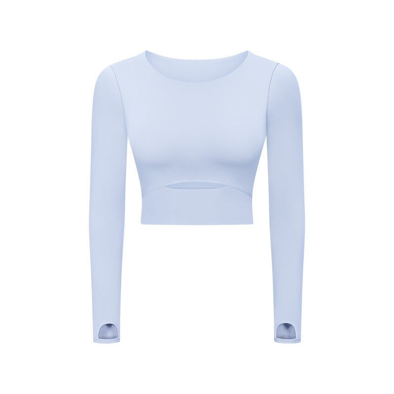 
                      
                        Under Bust Cut Out Long Sleeve Cropped Yoga Top
                      
                    