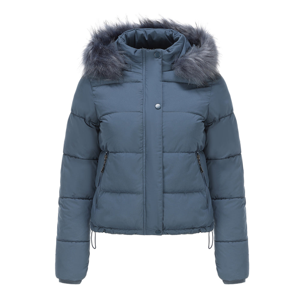 
                      
                        Long Sleeve Fur Trim Hood Puffer Coat
                      
                    