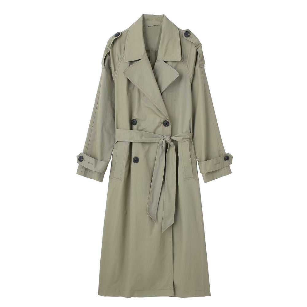 Double Breasted Large Collar Classic Trench Coat