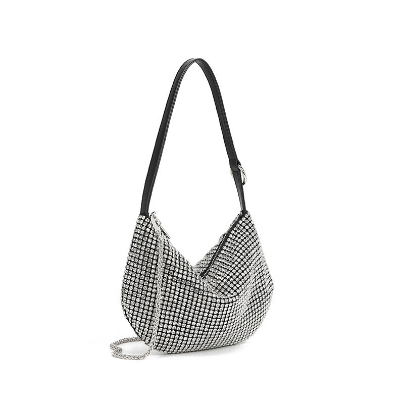 
                  
                    Rhinestone Underarm Semicircle Bag
                  
                