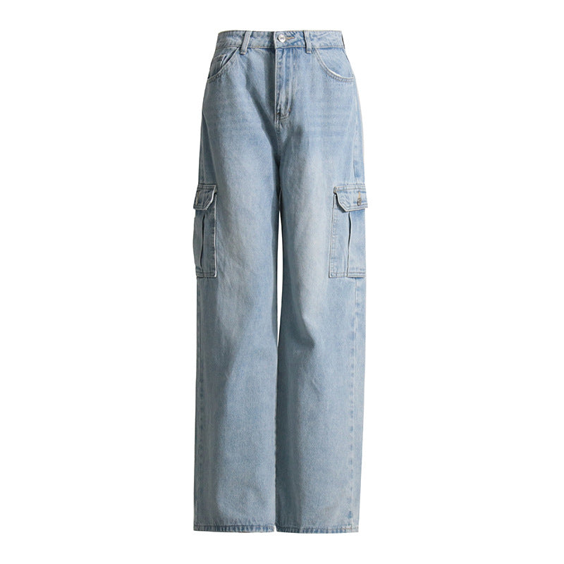 
                      
                        Side Pocket High Waist Light Wash Jeans
                      
                    