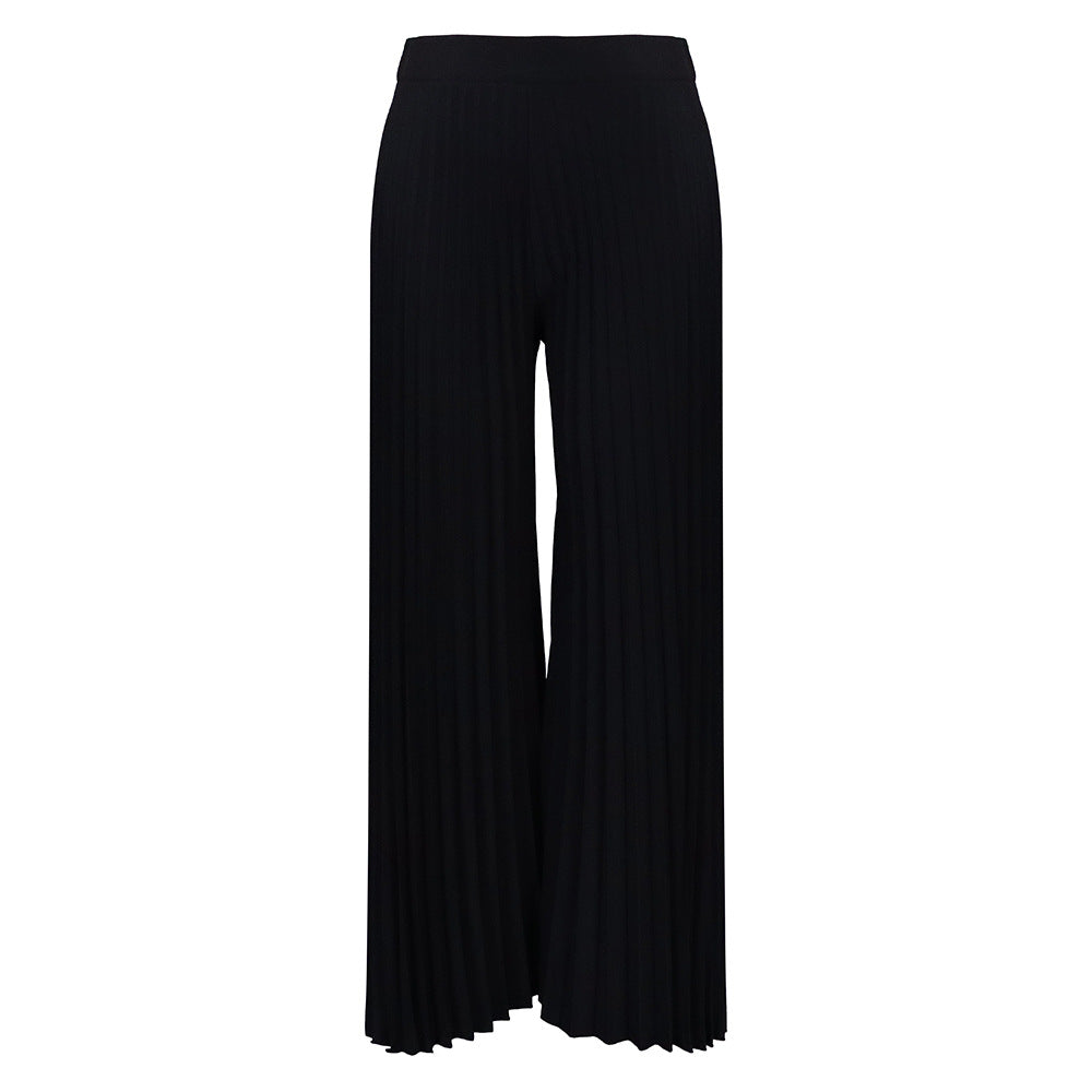 
                      
                        Wide Leg Pleated Pants
                      
                    