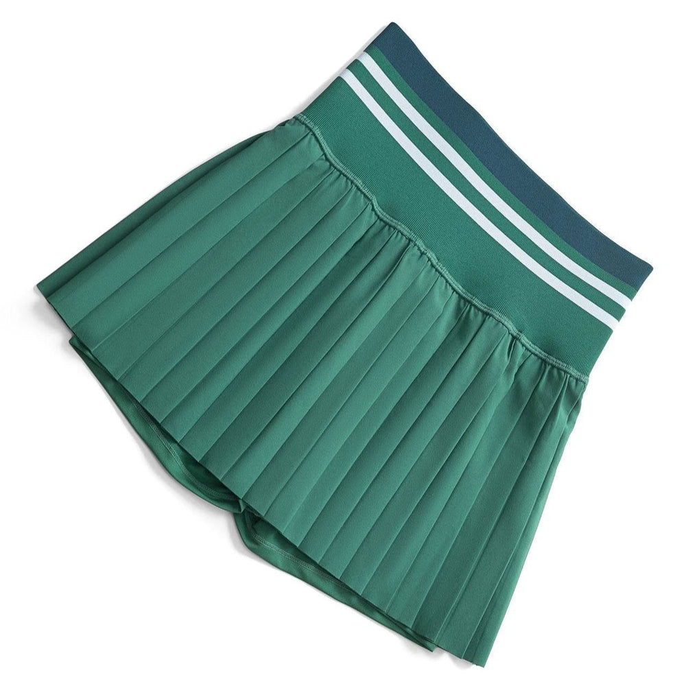 Striped Waist Pleated Tennis Skort