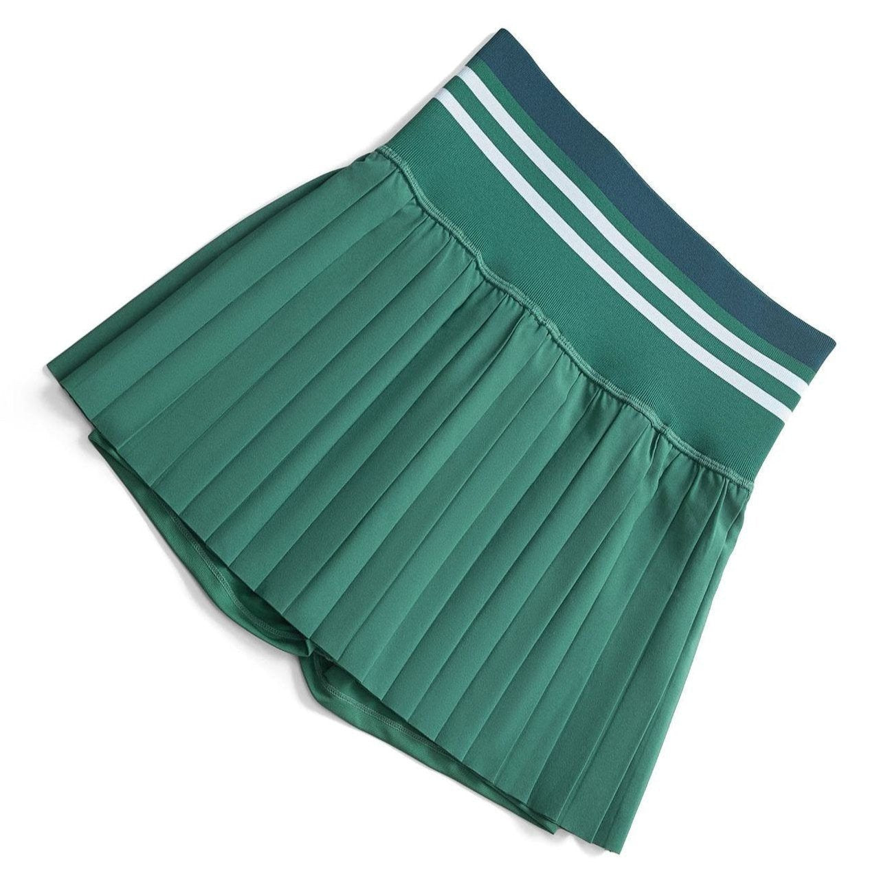 Striped Waist Pleated Tennis Skort