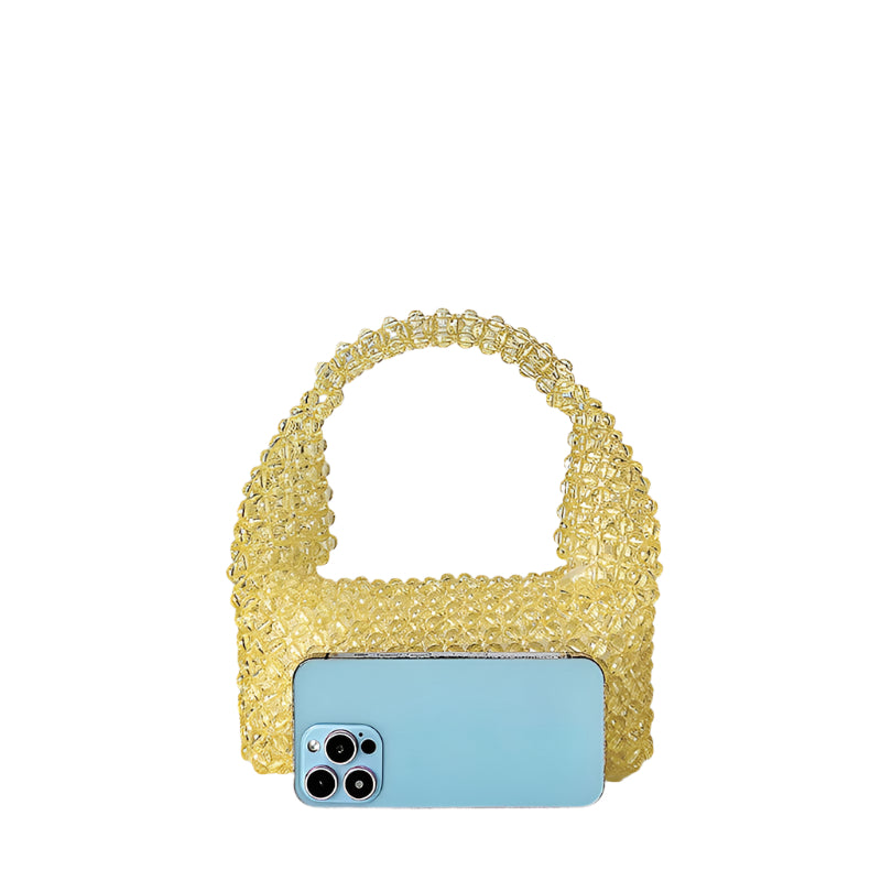 
                  
                    Hand Woven Acrylic Bead Mini Underarm Bag
                  
                