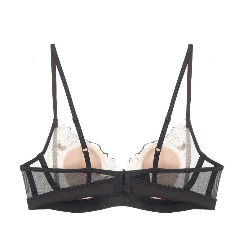 
                  
                    Sheer Embroidered Mesh Bra and Panty Set
                  
                