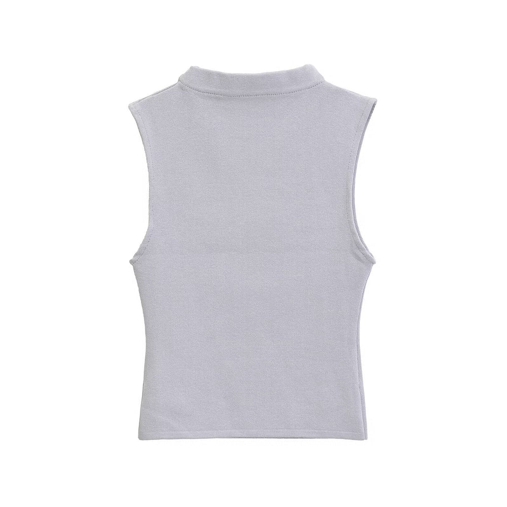 Sleeveless Boat Neck Tank Top