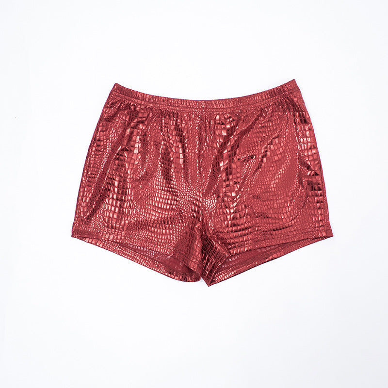 
                  
                    Fur Collar and Cuff Metallic Top and Hot Shorts Set
                  
                