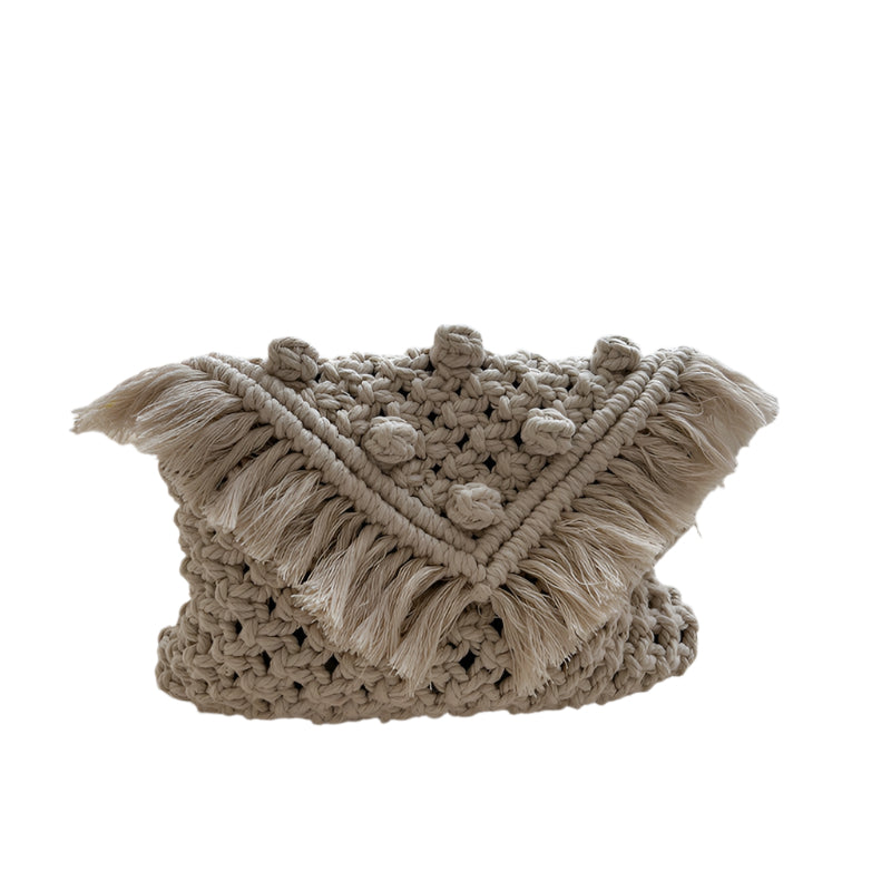 Crochet Fringed Clutch Bag