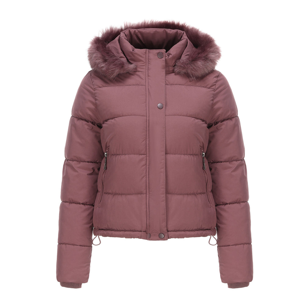 
                      
                        Long Sleeve Fur Trim Hood Puffer Coat
                      
                    