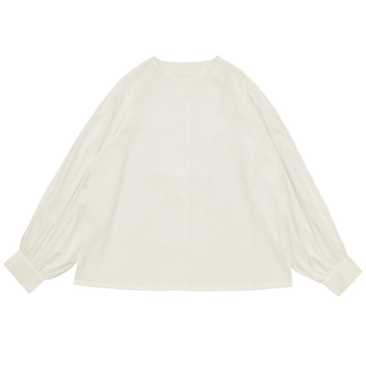 
                      
                        Puffy Sleeve Crew Neck Blouse
                      
                    