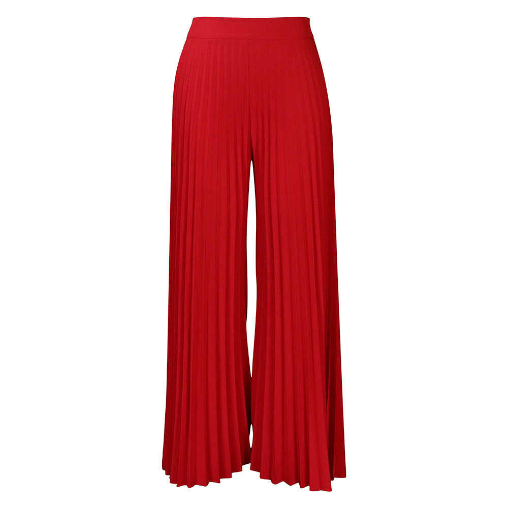 
                      
                        Wide Leg Pleated Pants
                      
                    