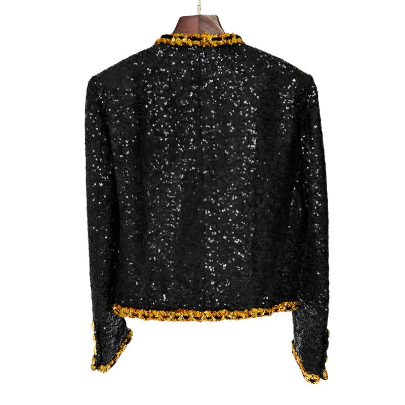 
                      
                        Chain Trim Sequin Jacket
                      
                    