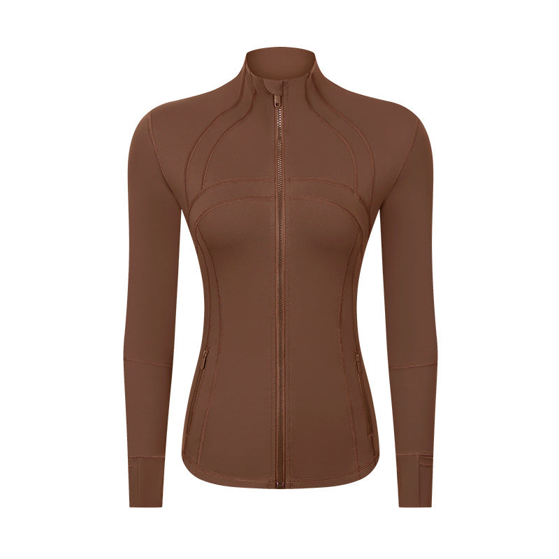 
                  
                    Long Sleeve Mock Neck Thumbhole Jacket
                  
                