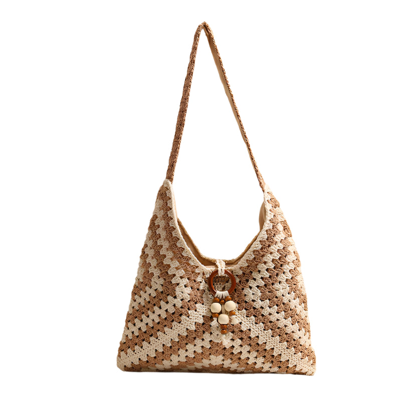 
                  
                    Crochet Woven Striped Shoulder Bag
                  
                