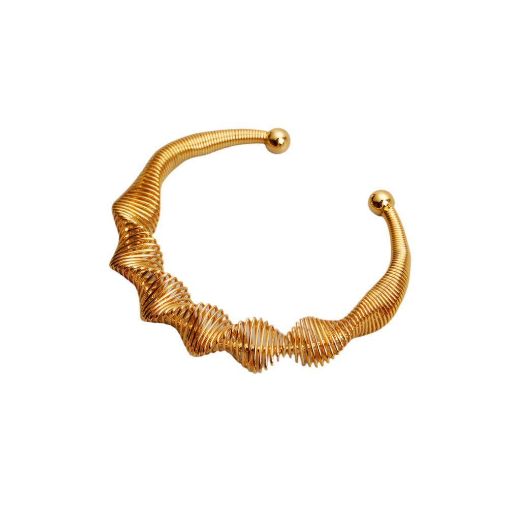 Abstract Spiral Cuff Bracelet