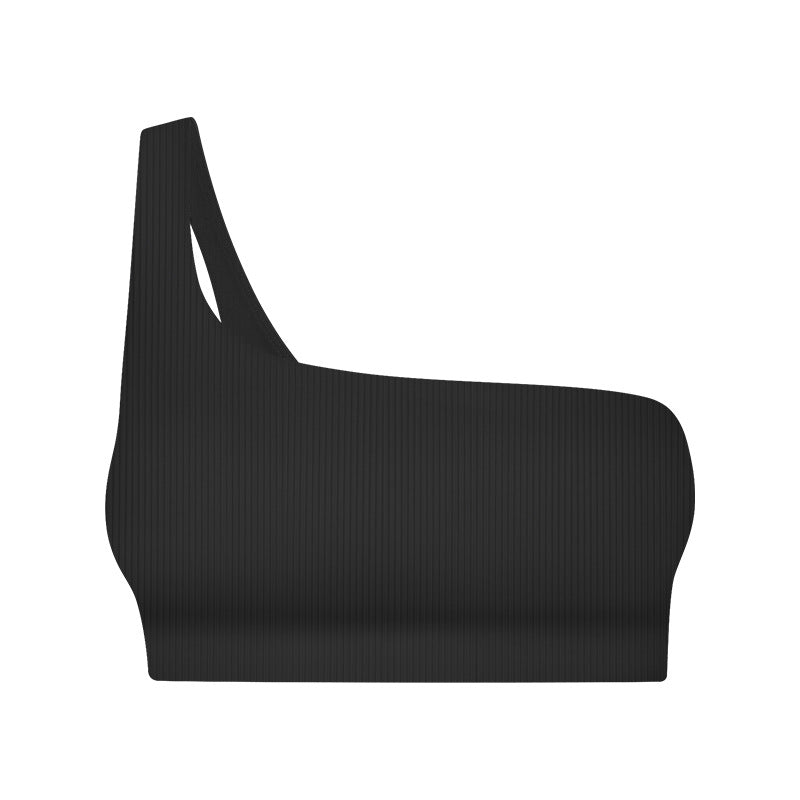 
                      
                        One Shoulder Ribbed Sports Bra
                      
                    